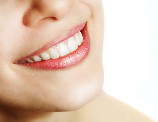 Close-up of a healthy, natural smile